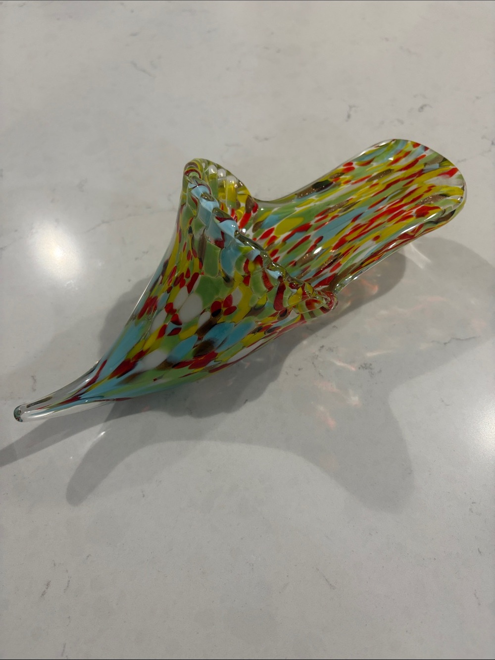 Vintage Murano Multi Colored Glass Slipper